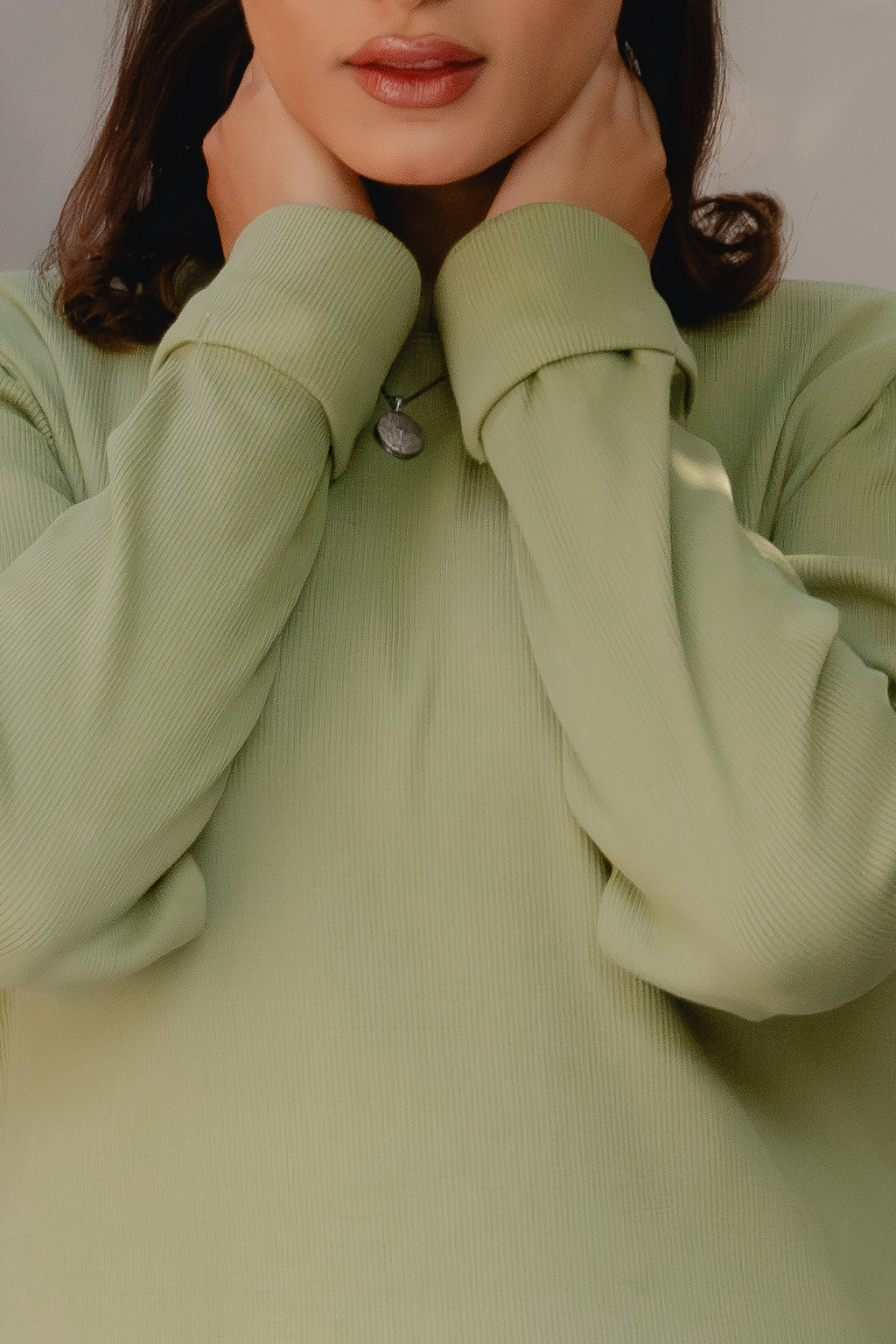 EVORA RIBBED CO-ORD SET | PISTACHIO GREEN