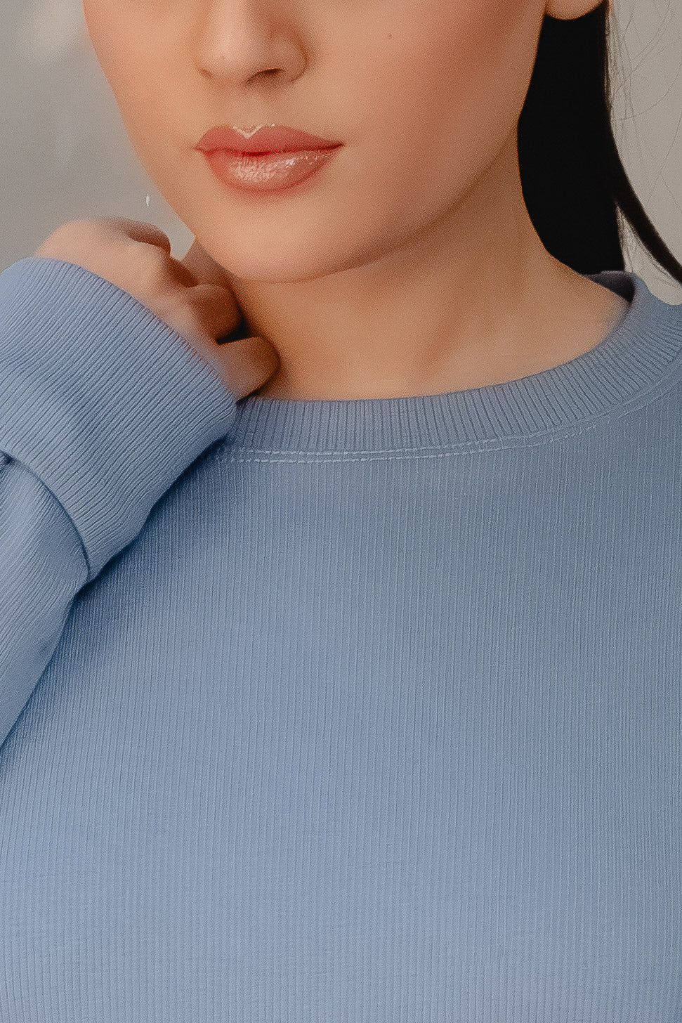 EVORA RIBBED CO-ORD SET | COASTAL BLUE