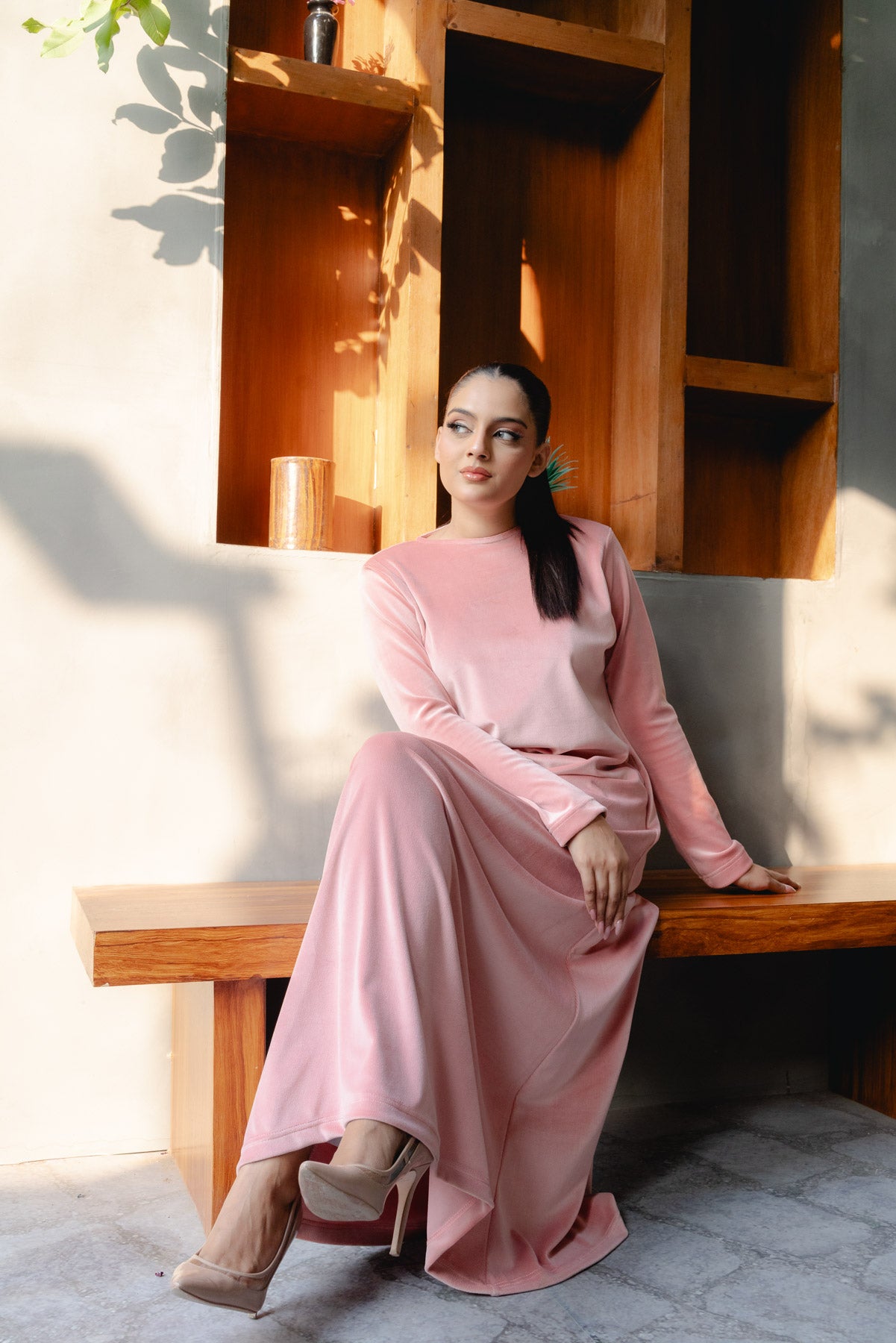 VALETTA MAXI DRESS | ROSE STONE