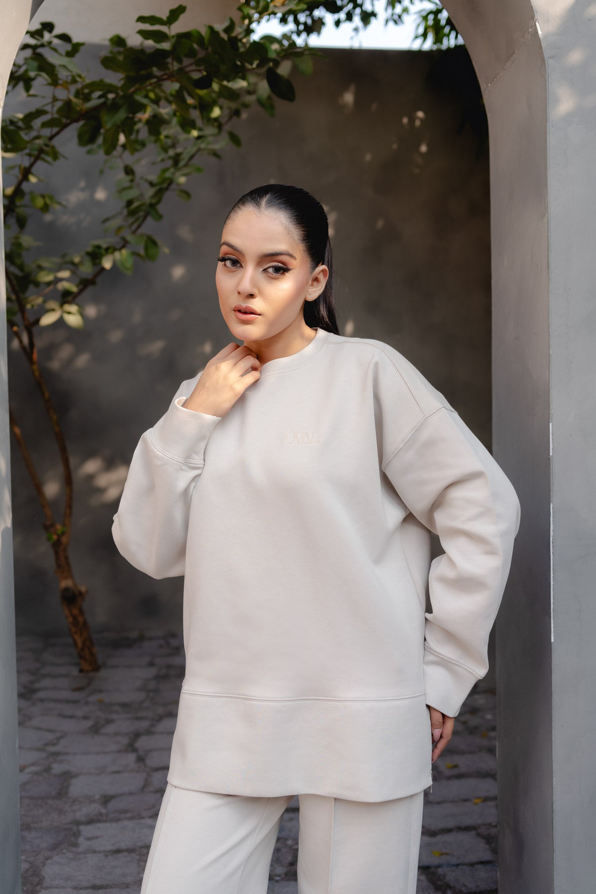 TERRA SIDE-ZIP CO-ORD SET | SANDSTONE BEIGE