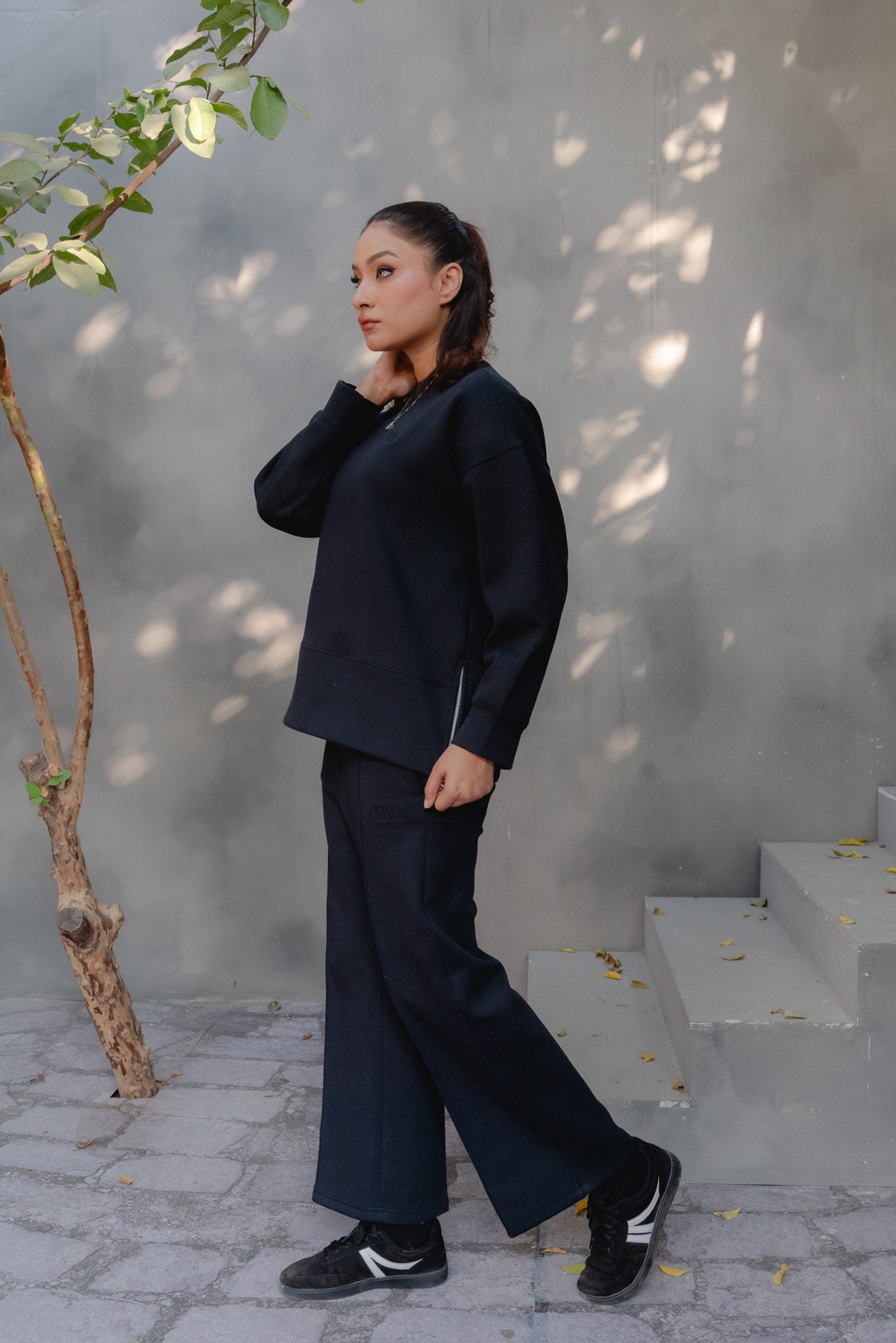 TERRA SIDE-ZIP CO-ORD SET | URBAN BLACK