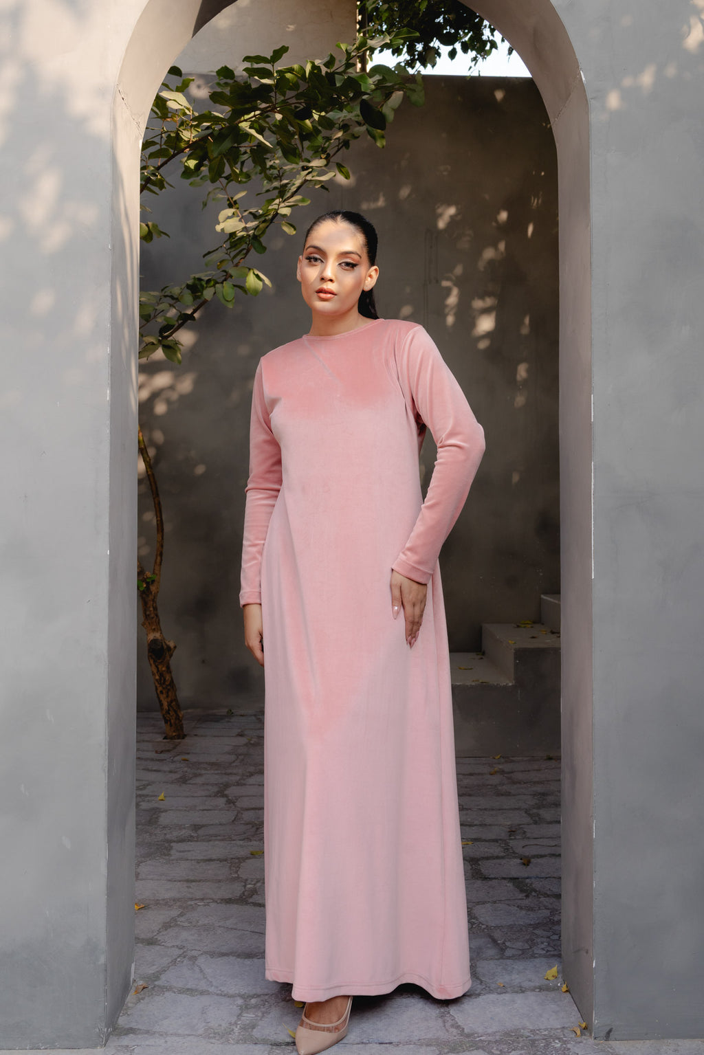 VALETTA MAXI DRESS | ROSE STONE