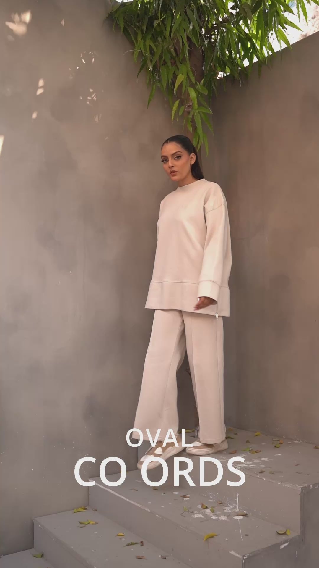 TERRA SIDE-ZIP CO-ORD SET | SANDSTONE BEIGE