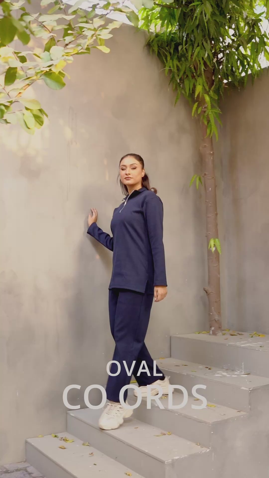 ALPS ZIP-RIBBED CO-ORD SET | MIDNIGHT BLUE