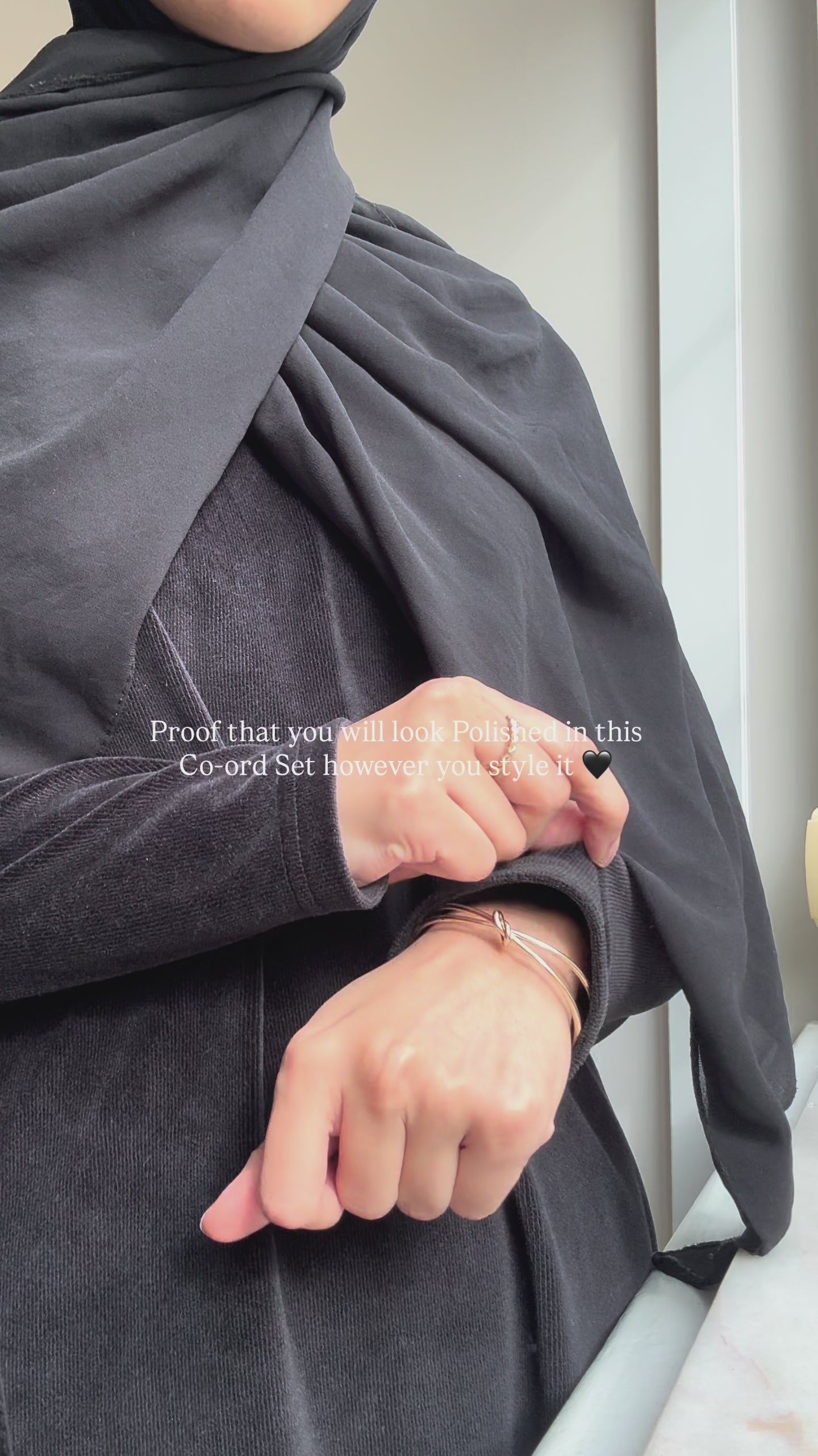 Riveria Co-ord Set in Noir